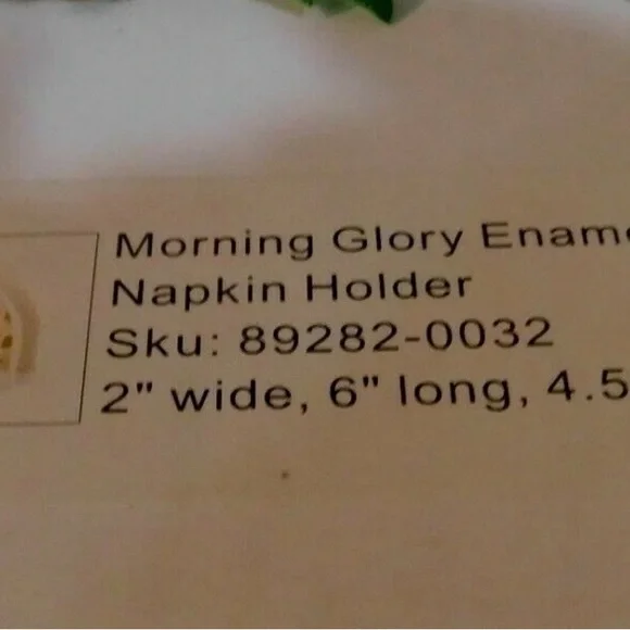 MacKenzie Childs Enamel Napkin Holder Morning Glory - Retired Pattern Rare - Picture 6 of 6